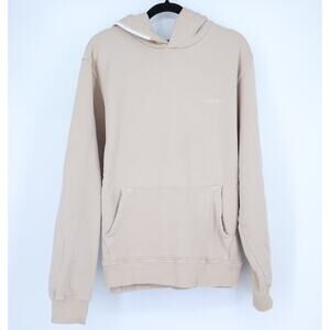 MADHAPPY Beige Classic Hoodie Fleece Sweatshirt Midweight Hoodie Women's L